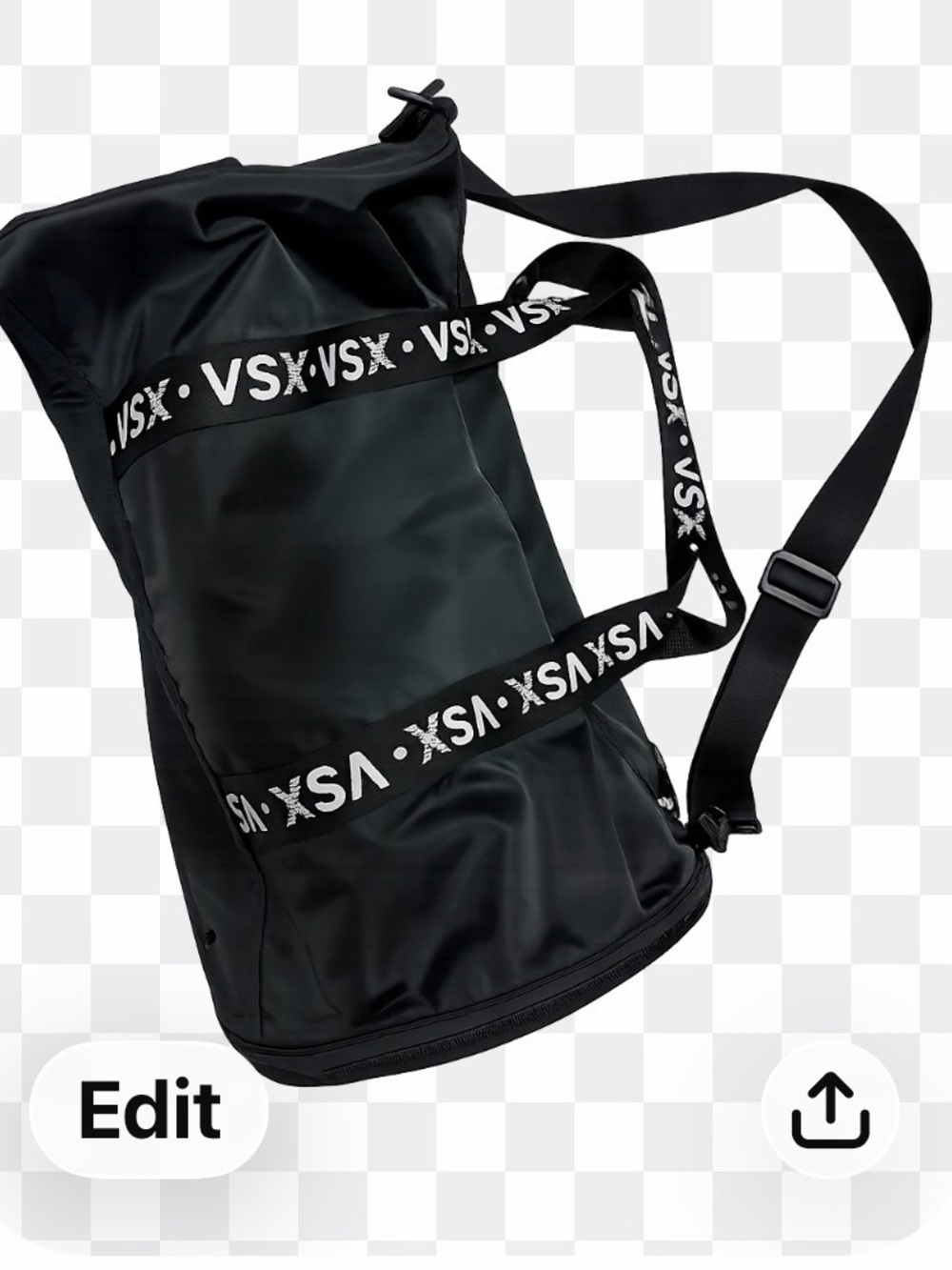 VSX Black Duffle Bag - women’s Travel & Gym Bag